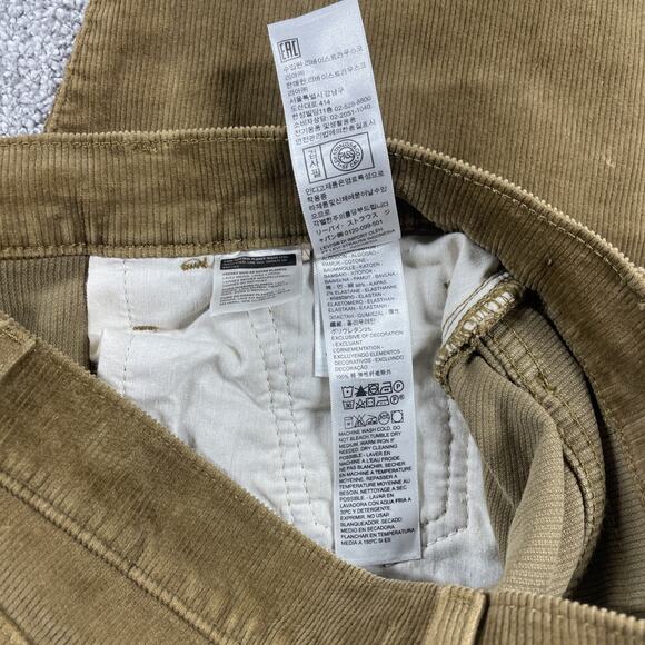 Levis Corduroy Pants Womens 32 x 28 Ribcage Straight Ankle Tan Brown - Picture 6 of 13